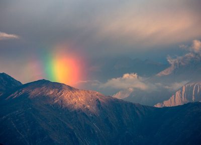 Arcoiris en las montañas